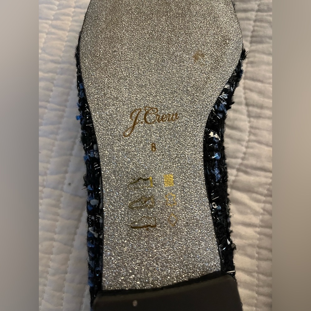 JCrew Sally Ballet Flat in Tweed w/ Glitter Bow - Picture 4 of 4